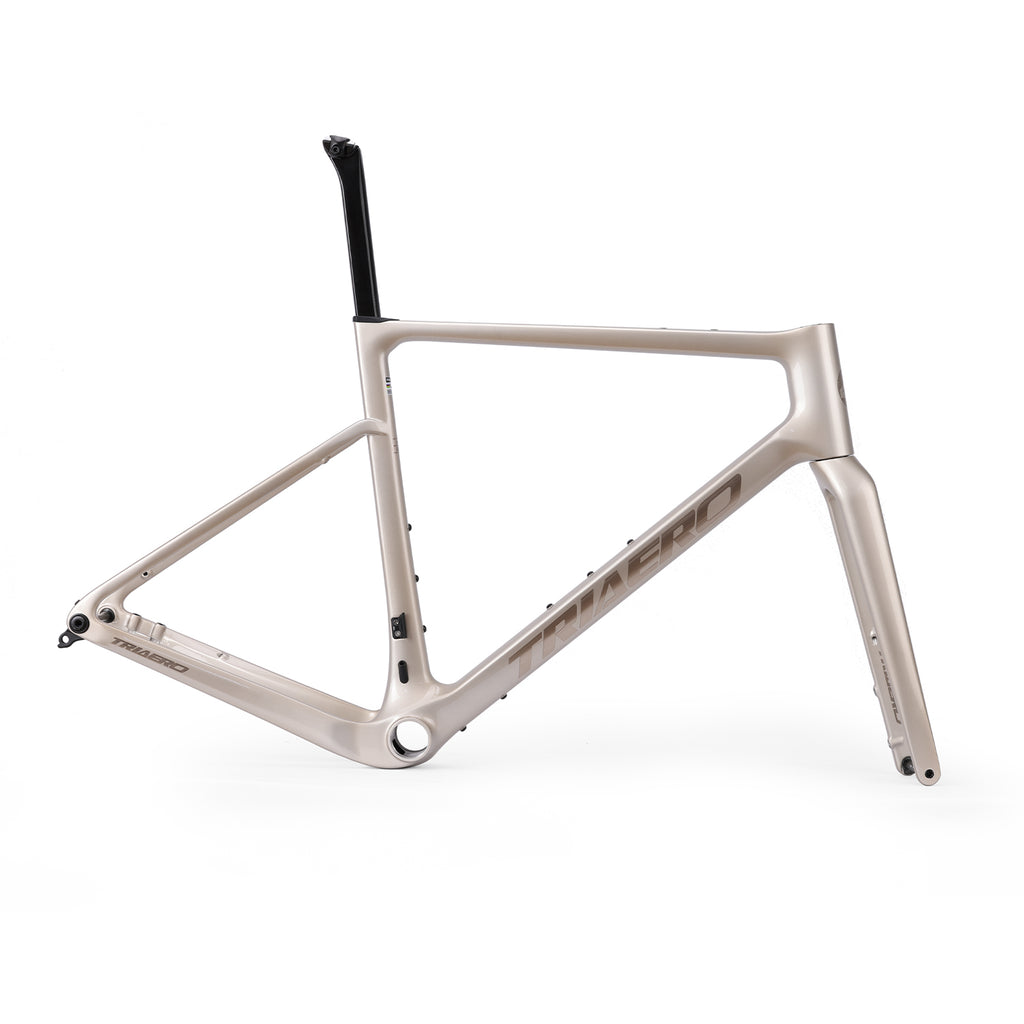 ICAN Graro gravel frame uci approval  fork without bolts 0mm offset seat post TRIAERO